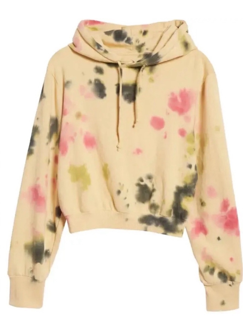 AFRM Cream Tie-Dye Cropped Hoodie and matching sweat pants